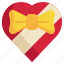 heart, box, ribbon, happy, love, gift icon 