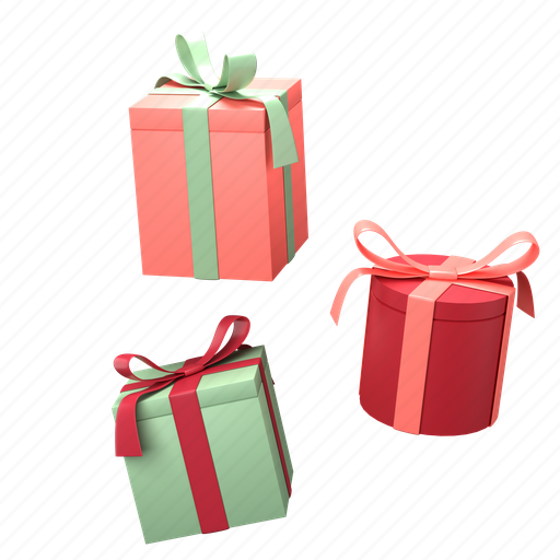 Gift boxes, gifts, gift, present, box, surprise, gift-box 3D illustration - Download on Iconfinder