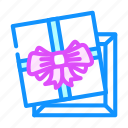 square, gift, box, birthday, ribbon, package