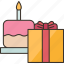 birthday, cake, gift, happy, celebration 