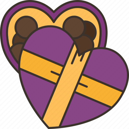Chocolate, box, valentine, heart, sweet icon - Download on Iconfinder