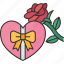 gift, valentine, box, flower, romantic 
