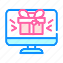 online, gift, computer, screen, package, surprise
