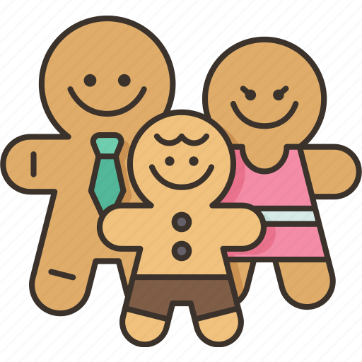 Gingerbread, family, bakery, dessert, traditional icon - Download on Iconfinder