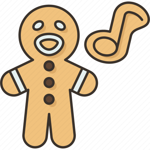 Gingerbread, man, singing, tradition, holiday icon - Download on Iconfinder
