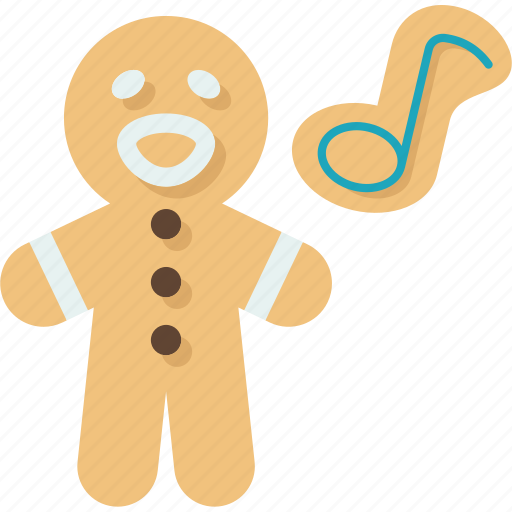 Gingerbread, man, singing, tradition, holiday icon - Download on Iconfinder