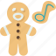 gingerbread, man, singing, tradition, holiday 