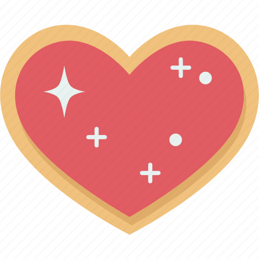 Heart, shape, cookies, baked, homemade icon - Download on Iconfinder