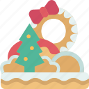 nativity, scene, cookies, christmas, tradition