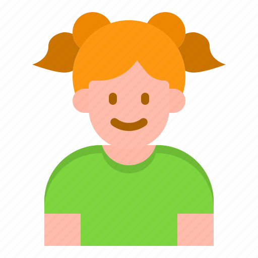 Girl, kid, child, children, woman, avatar icon - Download on Iconfinder