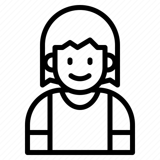 Kid, woman, child, children, avatar, girl icon - Download on Iconfinder