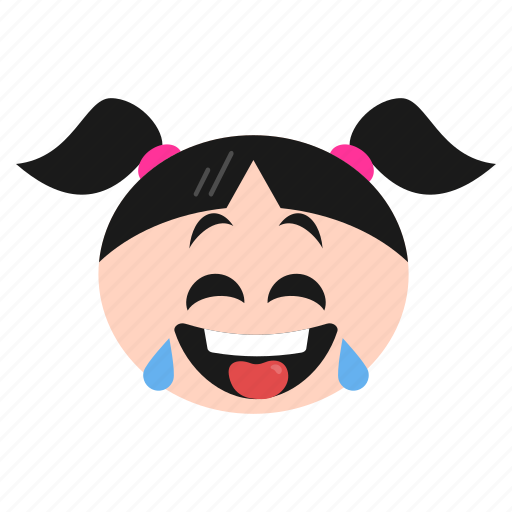 Emoji, emoticon, face, girl, laughing, smiley, women icon - Download on Iconfinder