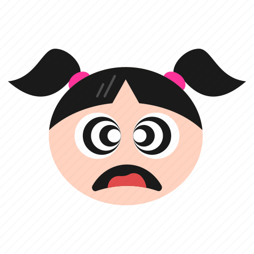 Confused, dizzy, emoji, emoticon, girl, silly, women icon - Download on Iconfinder