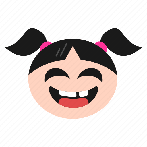 Emoji, face, girl, grinning, happy, joyful, women icon - Download on Iconfinder