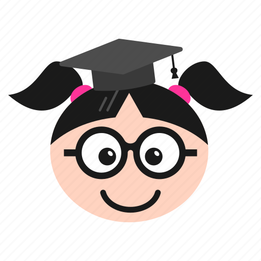 Academiccap, degree, emoji, girl, graduation, student, women icon - Download on Iconfinder