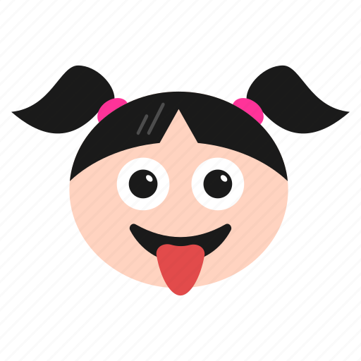 Crazy, emoji, face, girl, naughty, smile, women icon - Download on Iconfinder