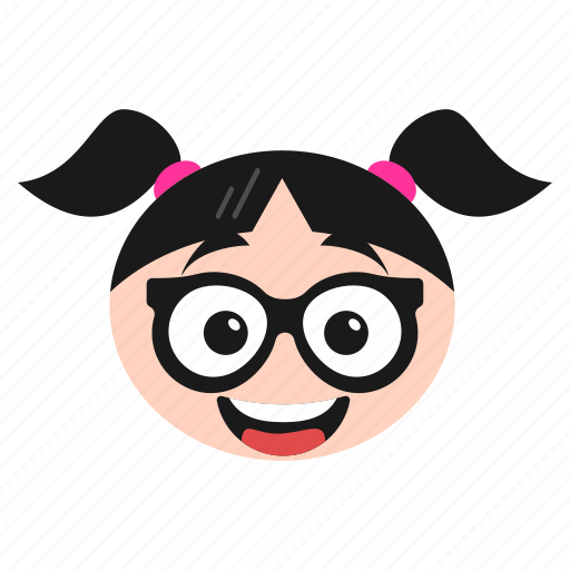 Cool, emoji, emoticon, eyeglasses, girl, happy, women icon - Download on Iconfinder