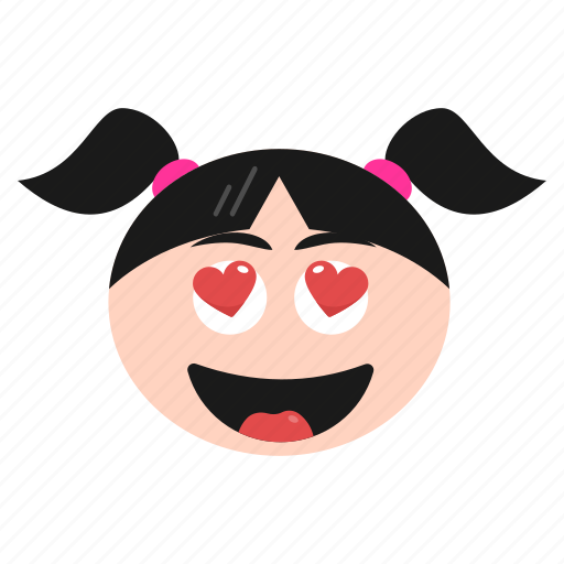 Girl, happy, in, love, loved, smiley, valentine icon - Download on Iconfinder