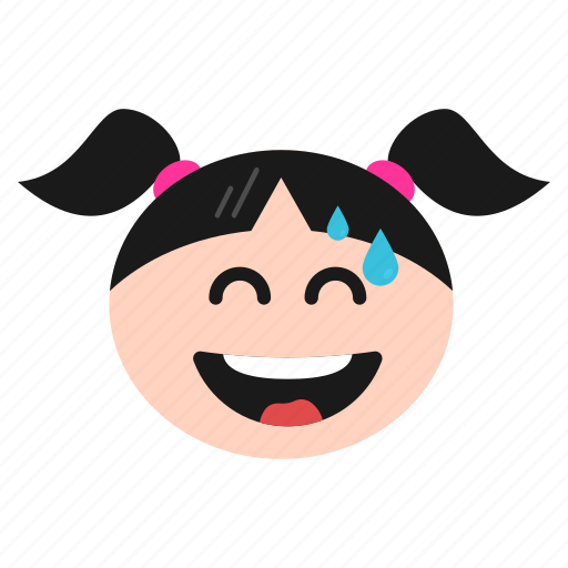 Emoji, face, girl, laughing, smile, tears, women icon - Download on Iconfinder