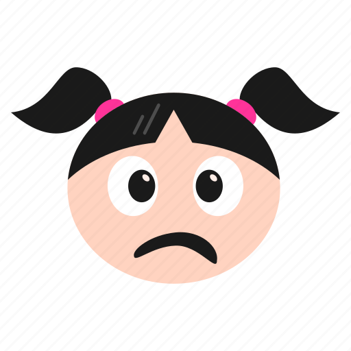 Depressed, emoji, emoticon, face, girl, sad, women icon - Download on Iconfinder