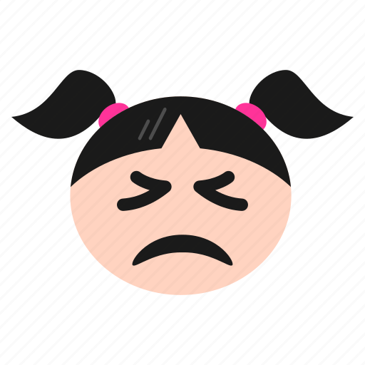 Confounded, confused, emoji, emoticon, face, girl, women icon - Download on Iconfinder