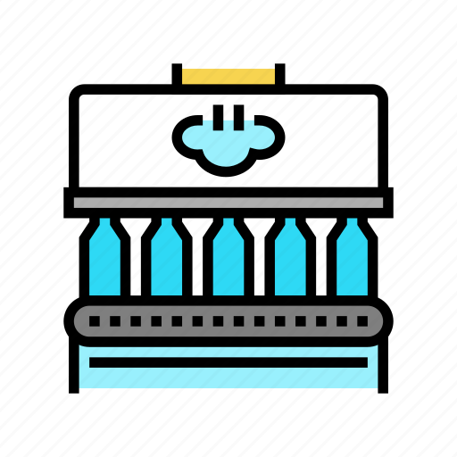 Cooling, glass, bottle, factory, equipment, production icon - Download on Iconfinder