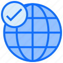 world, globe, global, checked, internet, tick, international