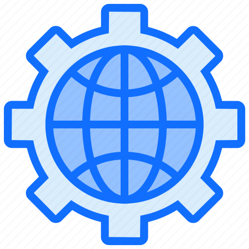 World, globe, global, setting, internet, gear, international icon - Download on Iconfinder