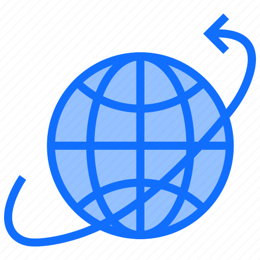 World, globe, global, around, arrow, sphere, international icon - Download on Iconfinder