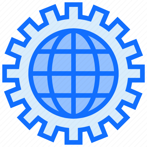 World, globe, global, setting, internet, gear, international icon - Download on Iconfinder