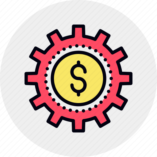 Cog, cogwheel, dollar, finance, making, money, work icon - Download on Iconfinder