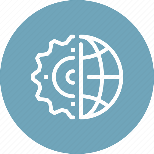 Development, gear, international, processing, production, services, world icon - Download on Iconfinder