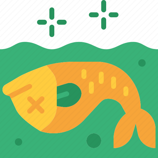 Dead, fish, death, pollution, ocean, water, sea icon - Download on Iconfinder