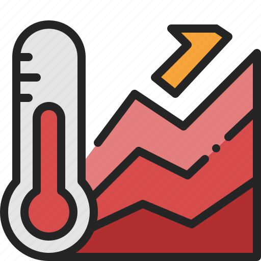 High, temperature, thermometer, graph, statistic, degree, weather icon - Download on Iconfinder