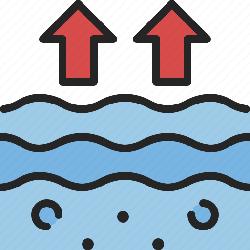 Sea, level, water, wave, increase, flood, high icon - Download on Iconfinder