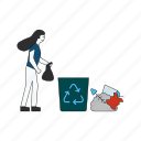 plasticbag, trash, basket, recyclebin, cleaning