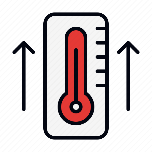 Rising temperatures, high temperatures, thermometer, weather, degrees, meteorology, summer icon - Download on Iconfinder
