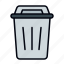 trash, trash can, garbage, rubbish, delete, bin, bin file, trash bin, rubbish bin 