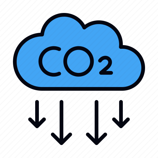 Carbon, carbon reduction, pollution, carbon capture, carbon dioxide, ecology and environment, cloud icon - Download on Iconfinder