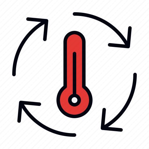 Climate change, temperature, arrow, ecology and environment, global warming, weather, heat wave icon - Download on Iconfinder