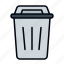 trash, trash can, garbage, rubbish, delete, bin, eliminate, bin file, trash bin 