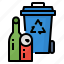 bin, can, plastic, recycle 