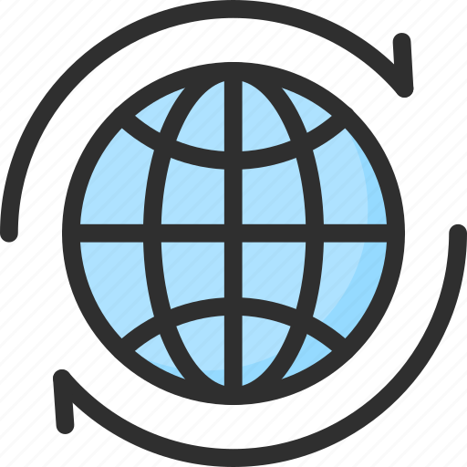 Around, arrow, earth, globe, planet, refresh, world icon - Download on Iconfinder