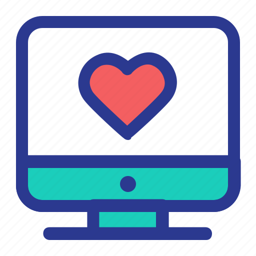 Celebration, love, marriage, monitor, online dating, party, wedding icon - Download on Iconfinder