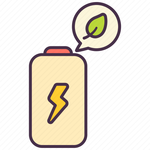 Battery, ecology, energy, leaf, plant, power, save icon - Download on Iconfinder