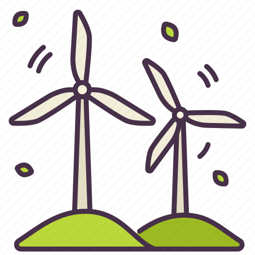 Ecology, energy, environment, green, leaves, power, windmill icon - Download on Iconfinder