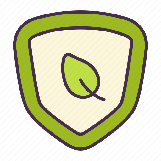 Ecology, environment, leaf, plant, protection, security, shield icon - Download on Iconfinder