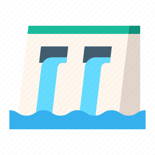 Dam, floodgate, hydroelectric, hydropower, renewable, reservoir, water icon - Download on Iconfinder