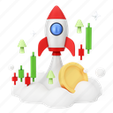 money, currency, finance, coin, cash, coins stack, financial, investment, coins, money stack, launch, rocket 
