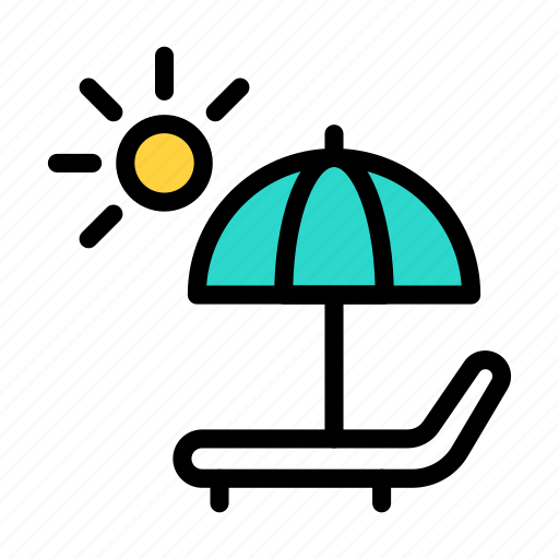 Beach, umbrella, deck, luxury, goldlife icon - Download on Iconfinder